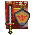 Knight Set Sword Foam Shield Pixel Theme