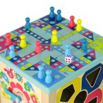 Wooden Educational Cube Sorter Labyrinth Game Clock Chinoiserie