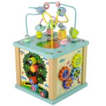 Wooden Educational Cube Sorter Labyrinth Game Clock Chinoiserie