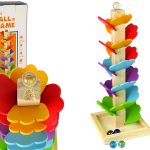 Wooden Tree Ball Track Ball Slide Leaves