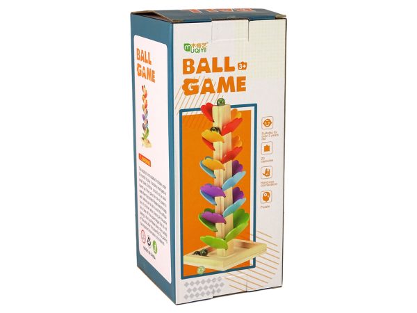 Wooden Tree Ball Track Ball Slide Leaves