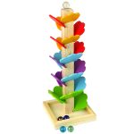 Wooden Tree Ball Track Ball Slide Leaves