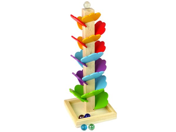 Wooden Tree Ball Track Ball Slide Leaves