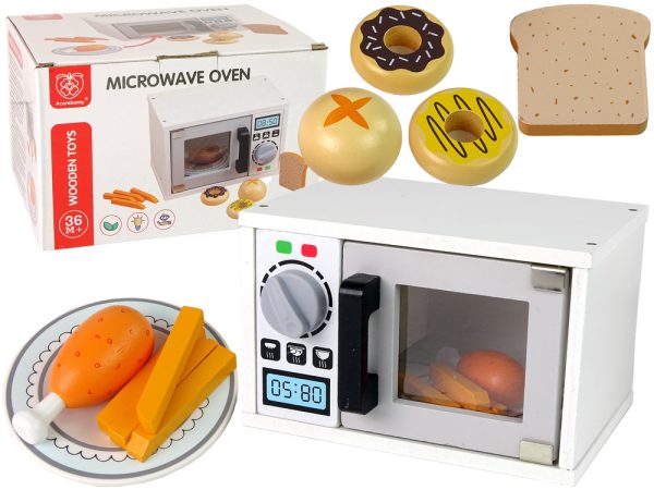 Wooden Microwave Cooker Food white