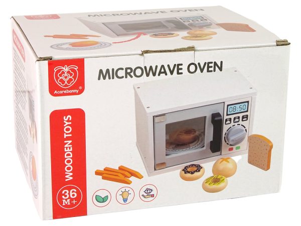 Wooden Microwave Cooker Food white