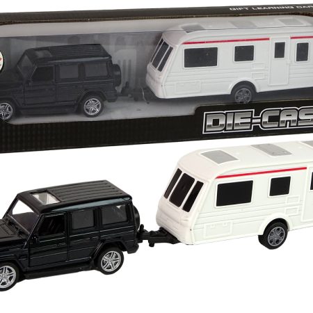 Jeep Black Caravan Vehicle Set Metal Elements