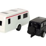 Jeep Black Caravan Vehicle Set Metal Elements