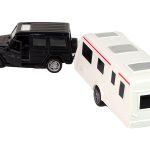 Jeep Black Caravan Vehicle Set Metal Elements
