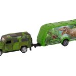 Jeep Vehicle Set with Pulling Dinosaur Trailer