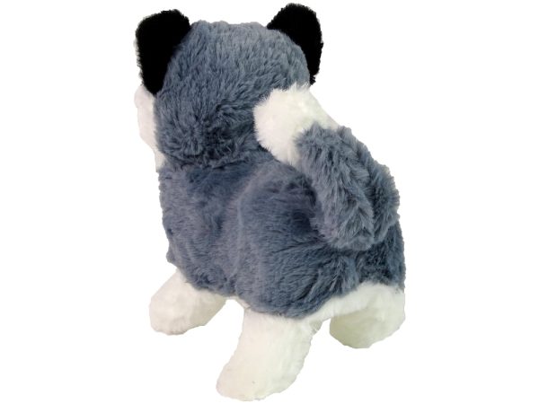 Interactive Husky Dog Mascot Walks Moves Tail Sound