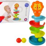 Educational Ball Slide Sorter 5 Levels Lion Basket For Babies