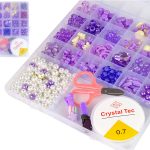 Jewellery Making Bead Set Purple Clips