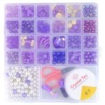 Jewellery Making Bead Set Purple Clips