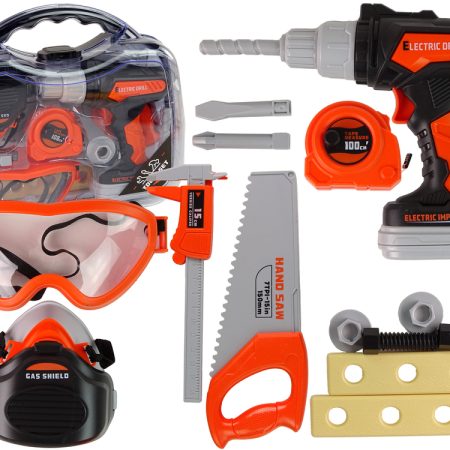 DIY Kit in a Tool Box Battery Drill Glasses