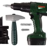 DIY Kit in a Suitcase Screwdriver with Batteries Green