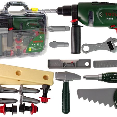 Handyman Set in a Carrying Case Battery Drill Hammer