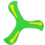 Boomerang Flying Disc Thrower Green For Kids