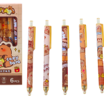 Capybara Pen Set 6 Pieces Blue Ink