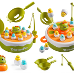 Game Dinosaur Fishing Rods Accessories Wooden Green