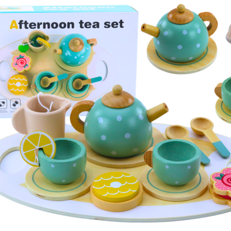 Tea Coffee Set for Children Wooden 15 Pieces