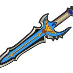 Blue Warrior Sword Shield Set from EVA Foam.