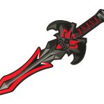Black Warrior Sword Shield Set in EVA Foam.