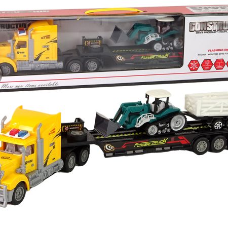 Vehicle Set Yellow Truck 60 cm Excavator with trailer  Remote-controlled R/C