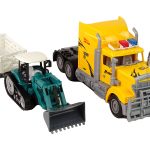 Vehicle Set Yellow Truck 60 cm Excavator with trailer  Remote-controlled R/C