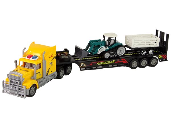 Vehicle Set Yellow Truck 60 cm Excavator with trailer  Remote-controlled R/C