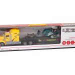 Vehicle Set Yellow Truck 60 cm Excavator with trailer  Remote-controlled R/C