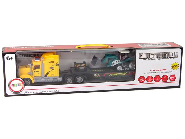 Vehicle Set Yellow Truck 60 cm Excavator with trailer  Remote-controlled R/C