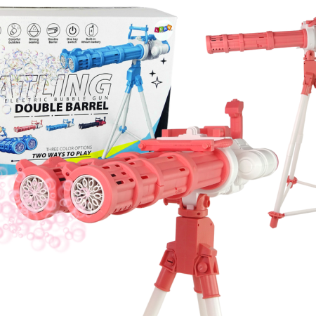 Pistol on a Tripod Pink Soap Bubbles