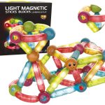 Luminous Educational Magnetic Bricks Set of 76 Elements