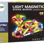 Luminous Educational Magnetic Bricks Set of 76 Elements