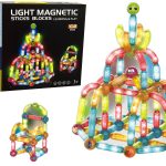Luminous Educational Magnetic Blocks Set of 102 Elements