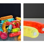 Luminous Educational Magnetic Blocks Set of 102 Elements