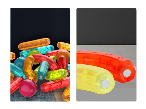 Luminous Educational Magnetic Blocks Set of 102 Elements
