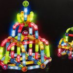 Luminous Educational Magnetic Blocks Set of 102 Elements
