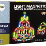 Luminous Educational Magnetic Blocks Set of 102 Elements