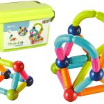 Educational Construction Magnetic Bricks Trunk 34 Elements
