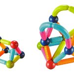 Educational Construction Magnetic Bricks Trunk 34 Elements