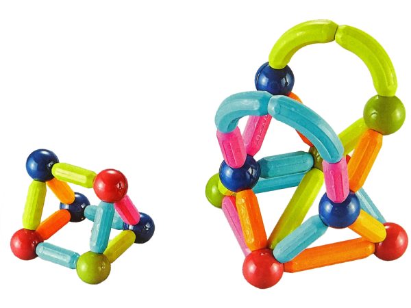 Educational Construction Magnetic Bricks Trunk 34 Elements