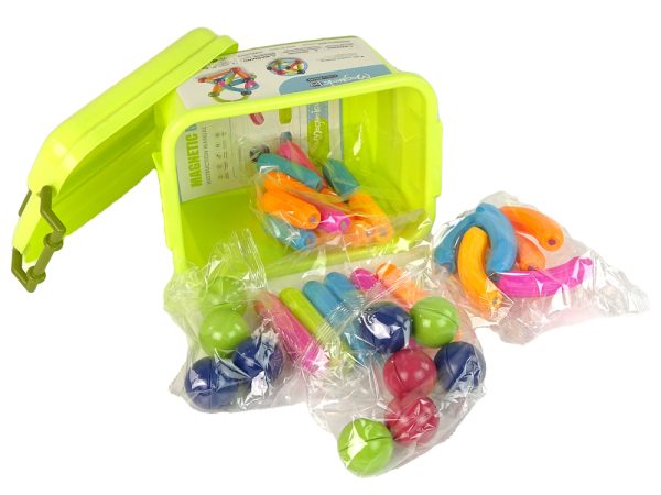 Educational Construction Magnetic Bricks Trunk 34 Elements