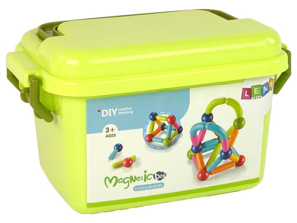 Educational Construction Magnetic Bricks Trunk 34 Elements