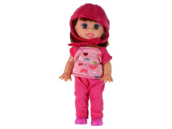 Lucy Doll Set Purple Scooter Skateboard Helmets