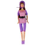 Lucy Doll Set Purple Scooter Skateboard Helmets