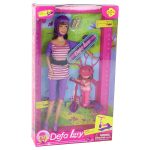 Lucy Doll Set Purple Scooter Skateboard Helmets
