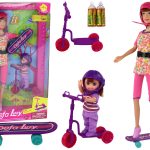 Lucy Doll Set Pink Scooter Skateboard Helmets