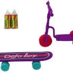 Lucy Doll Set Pink Scooter Skateboard Helmets