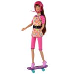 Lucy Doll Set Pink Scooter Skateboard Helmets
